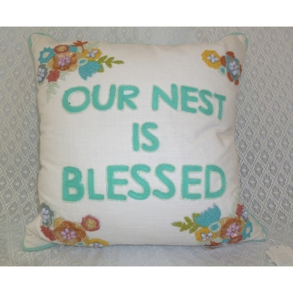 Bunny Tales Accents Beaded Duck Feather Our Nest Is Blessed
